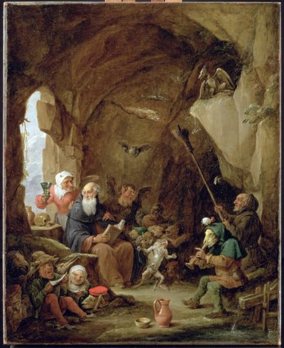 The Temptation of St. Anthony in a Rocky Cavern by David Teniers the Younger